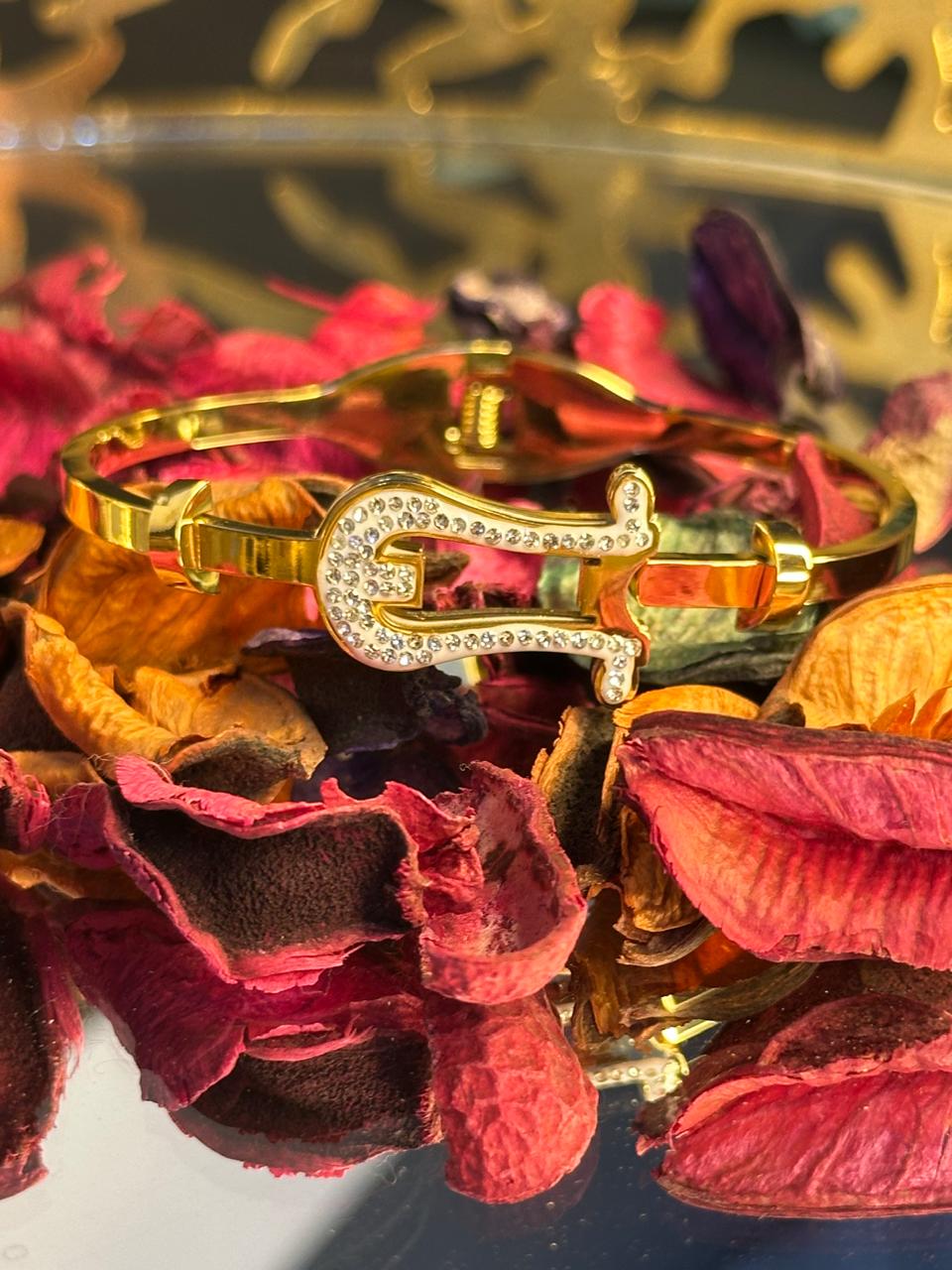 The Luxe Horseshoe Bangle