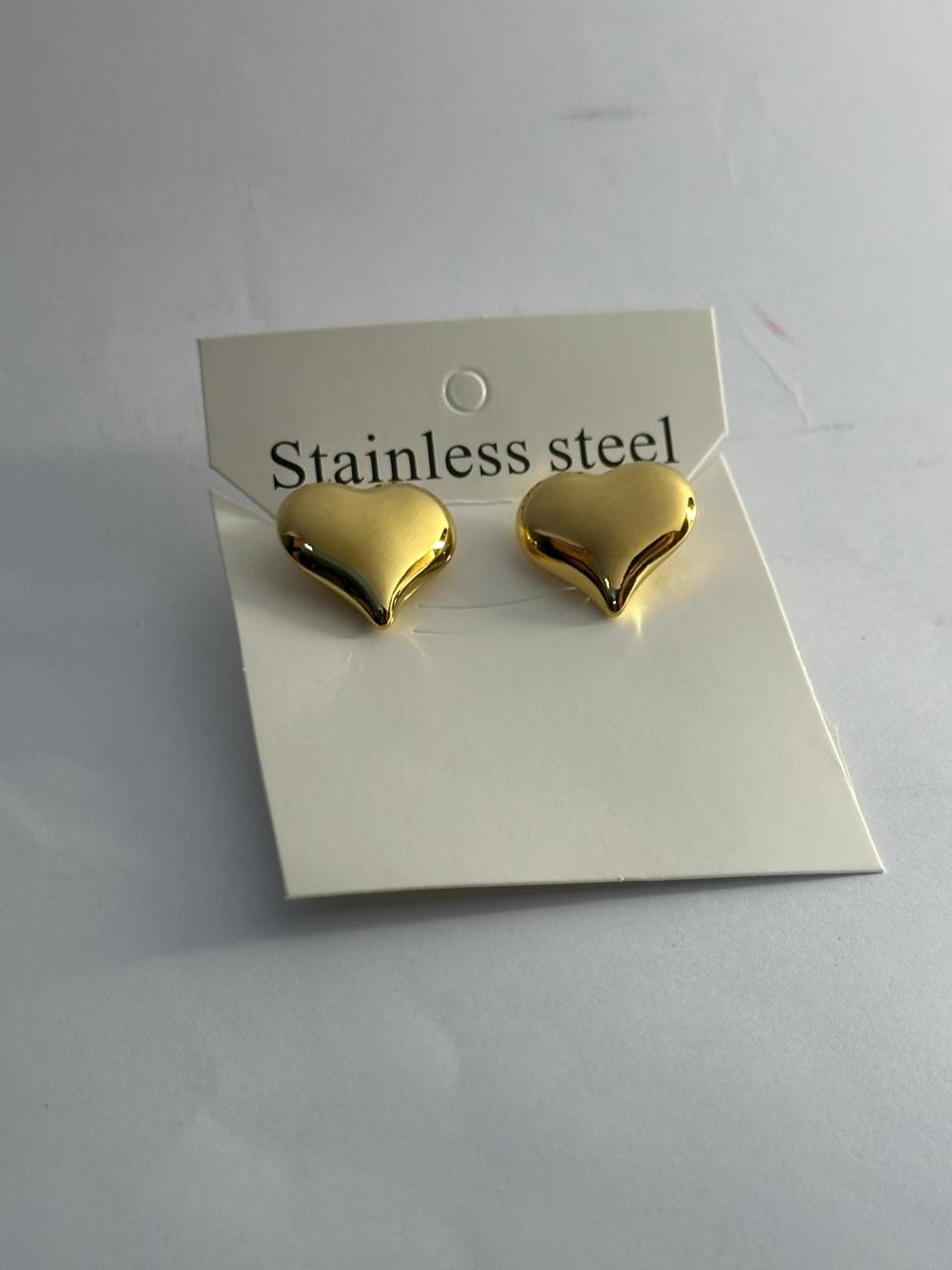 Puffed Heart Studs